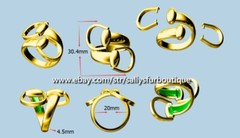 Sallys Quality 100% Copper Scarf Ring Saddle Buckles Brooch For Silk Scarves