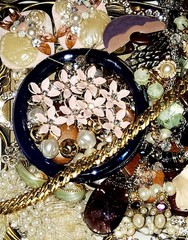 Vintage Jewelry Lot Wearable Necklaces Bracelets Earrings Some Signed #1