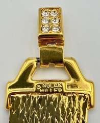 Nolan Miller Gold Tone Multi Strand Bracelet – Pavé Clasp – 7.25” – Signed