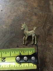 Vintage Gold Tone Pony Horse Costume Jewelry Brooch Pin Statement Piece