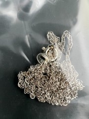 Vintage Jade Pendant Necklace Sterling Silver NOS with Box Good Fortune by Avon