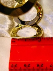 80s Gold Tone Cuff Bracelet | Chunky Open Link Bracelet | Vintage Statement Jewe