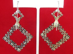Pair of Art-Deco Cut-Steel Earrings