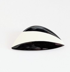 Vintage Brooches Black White Mod Pop Art Geometric Bold 60s Asymmetrical Lot 3