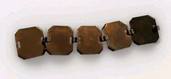 MCM Copper Theater Faces Panel Bracelet – 1½” x 7½” Estate Find As Found