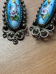Genuine Jewelry Silver Set Earrings Pendant Vintage Filigree