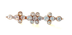 1970’s Glamorous Bright Sparkly Rhinestone 2.25″ Stunning Bar Pin Brooch
