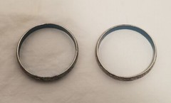 Vintage Chinese Cloisonne Enamel Flower Bangle Bracelet Lot (2) Beijing