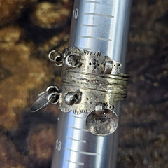 VTG Sterling Silver Bedouin Style Dangle Ring SS Sz 11.75 8.2g Repair