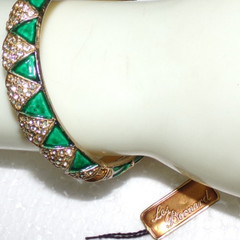 MINTY!! signed Les Bernard INC—Cuff bracelet with gorgeous stones-SALE!!