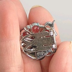 Art Deco Mazer Bros Dress Clip Fruit Salad Tutti Frutti Crystal Floral Spray