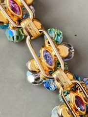 Vintage Verified JULIANA D&E Pastel Glass Beads Bracelet Brooch Earring Set