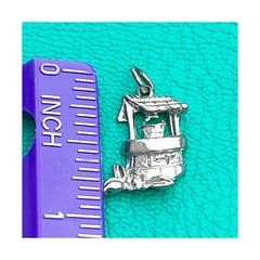 Wishing Well Sterling Silver? Charm Valentines Anniversary Wedding Vintage