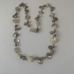 Vintage Abalone Mother Of Pearl Necklace 1970’s. N81