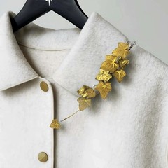 Ivy Flower Brooch Luxury Women’s Brooch Pin for Coat Accessory
