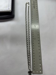 Solid 925 Sterling Silver Large Pectoral Cross Pendant & 64cm Chain 36.9g
