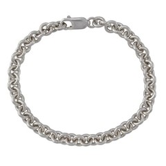 Vintage Sterling Silver 925 Heavy 15.3 gram Round Link Bracelet 7″