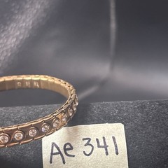 Vintage Speidel Stainless Steel CZ Stretch Bracelet Copper Color Unisex Adult