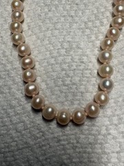 Vintage Single strand pearl necklace Lot of 3 with 10K gold clasps 17-18” inches
