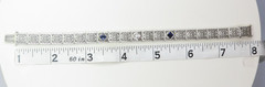 Antique 1920’s Diamond Filigree Bracelet Platinum 14KW 8″x 3.04″ EGL USA 11.8Gms