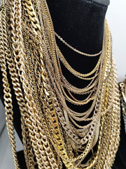 119 Pcs – Gold/Silver/Black Toned Chain Necklaces/Bracelets/Anklets 1.88lbs #685