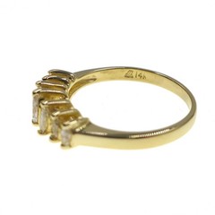 Classic 14k Solid Yellow Gold 1/2ct Natural Diamond Cathedral Ring Size 6.25