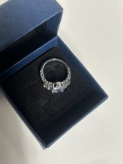 Vintage Cubic Zirconia Ring Silver Plated Womens Size 7