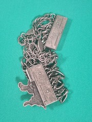 Vintage Statement Bracelet Lot of 2 Word Charm Bracelet & Tasha Pyramid Stud