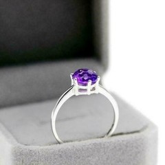 Purple Diamond 2.20 Ct Art Deco Antique Vintage Wedding Ring 925 Sterling Silver
