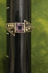 Estate Find .925 Amethyst and Markasite Ring