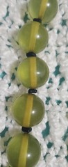 Vintage Bakelite Beaded Necklace Rare Translucent Lime Green