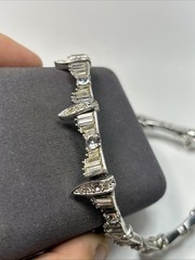 Vintage Marcel Boucher All Around Rhinestone Silver Collar Necklace 7890N