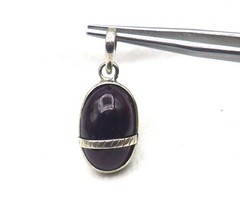 Natural Star Garnet Brown Color 925 Sterling Silver 1.25 Inch Pendant Daily Wear