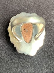 Mexican Fire Opal Ring S 7.75 Natural Red Flash Cantera Opal 925 Sterling Silver