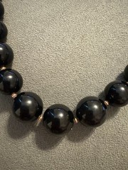 Vintage Genuine Lucite Graduated Bead Necklace 17.75” NEW