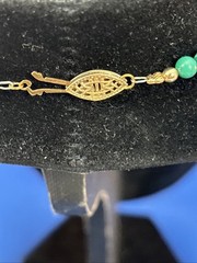 Stunning Green Malachite Egyptian Style Bib Necklace – 15.5 Inches