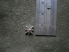 Star with Clear Crystals Vintage Sterling Silver Stud Post Earrings 2.7g