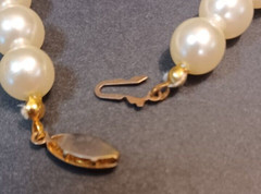 Faux Pearl Necklace and Bracelet