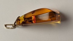 Vintage Soviet Gold 14k, 583 Russian Amber Pendant 8.9g