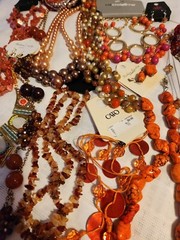 Orange Colored Costume Jewelry Lot