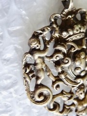 pENDANT PERUZZI MEDICI COAT ARMS MELUSINE MERMAID STERLING SILVER ITALY neocurio
