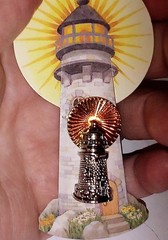 New In Box Avon Vintage Light House Pin & Bible Quote Bookmark Gift Set, 2000