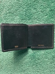 Bill fold black Pin Seal Morocco Made in England