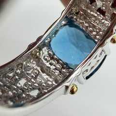 Vtg J Sterling Silver London Blue Topaz Ring 5.2 Gr Sz 7 QVC HSN Jewelry Estate