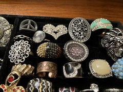 Vintage ~Modern Ladies Fashion Costume Jewelry Rings Lot B 31 AS IS Some STONES