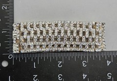 Rhinestone Wide Bracelet Stretch Band Clear Glass Stones Sparkling Party