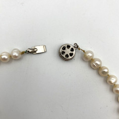 Vintage Freshwater Irregular Baroque Drop Pearl Necklace 20″ 6mm Round Box Clasp