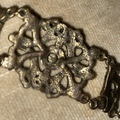Vclm choker Goth Amber Tag As Is Colorful Purples Missing Few Color Rhinestones