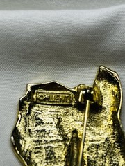 MJENT Art Mask Face Brooch gold tone, vintage, 1980’s