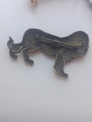 Vintage JJ Jonette & AJC Cat Lion Brooch Lot Pewter Gold Tone Novelty Pins